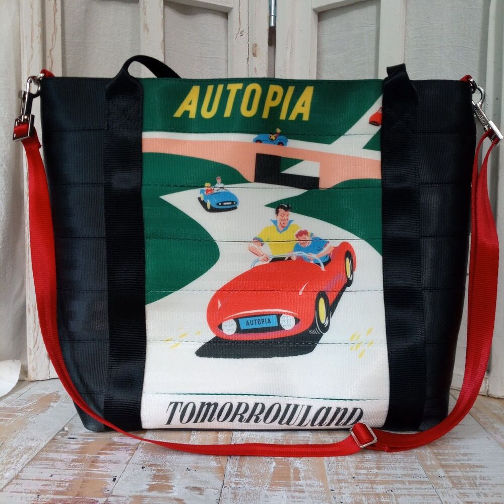 New Disney Parks Harveys Seatbelt Tomorrowland Autopia Streamline Tote Bag Purse